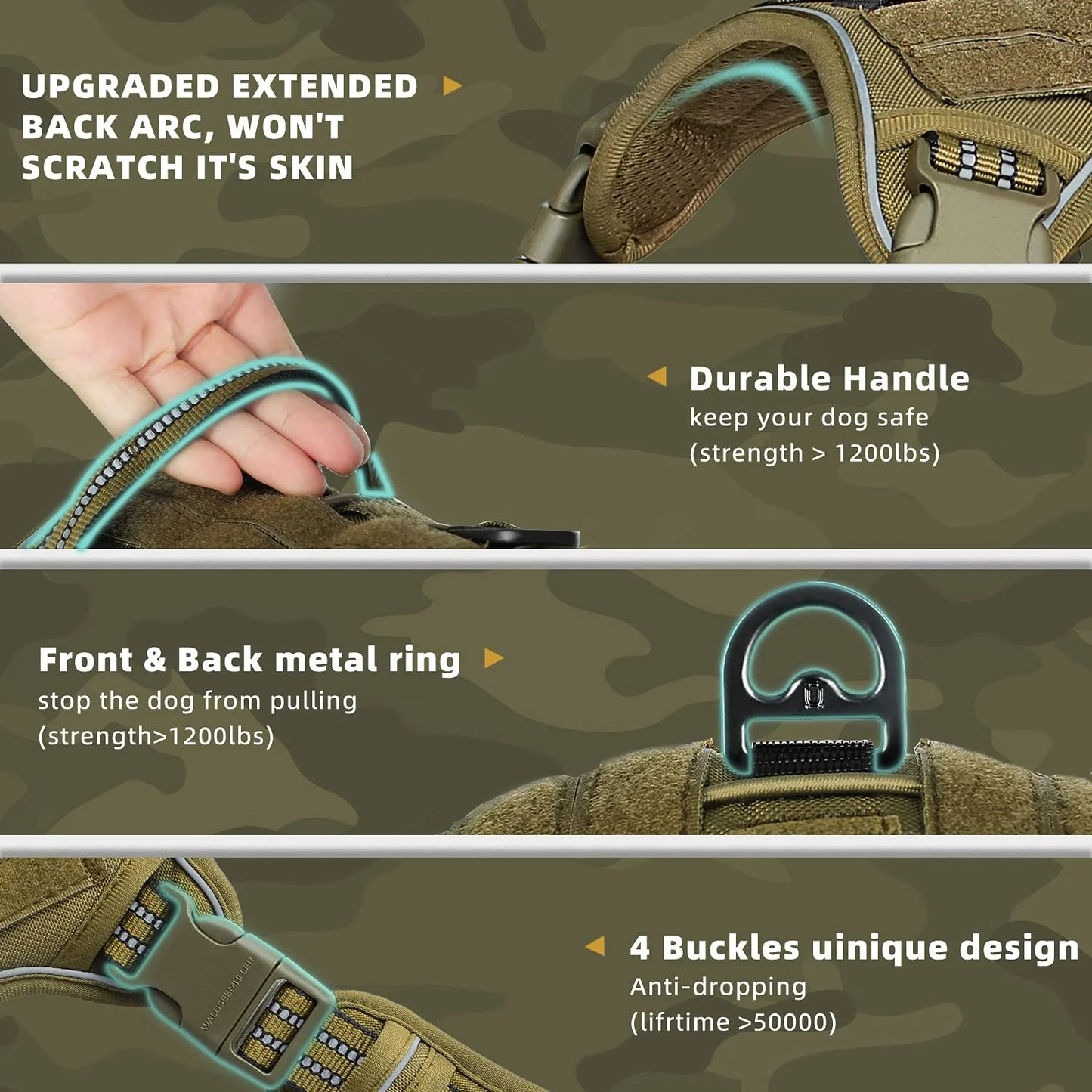 K9 Commando Vest – Adjustable Tactical Dog Harness