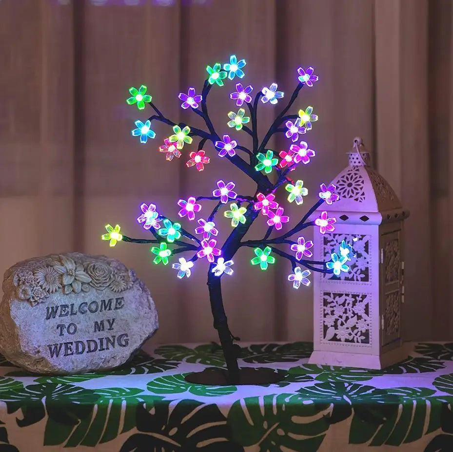 Lampe de table à 40 lumières BlossomGlow LED Tree (alimentation USB)