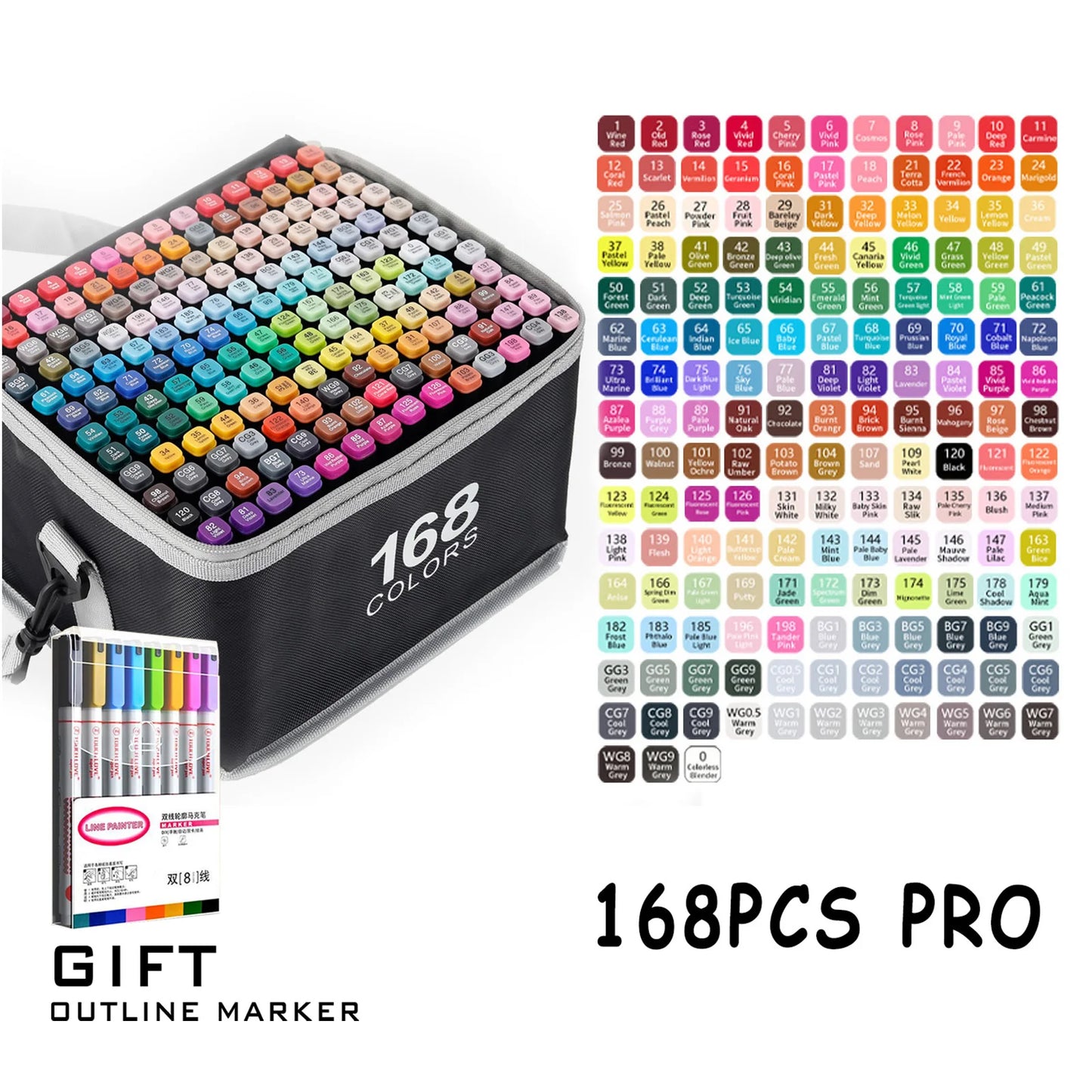ColourCraze™ Dual-Tip Artist Markers – 24 to 168 Colours