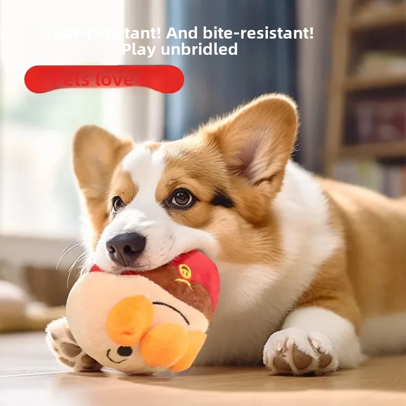 Pelota saltarina eléctrica interactiva de peluche para perros - Recargable por USB