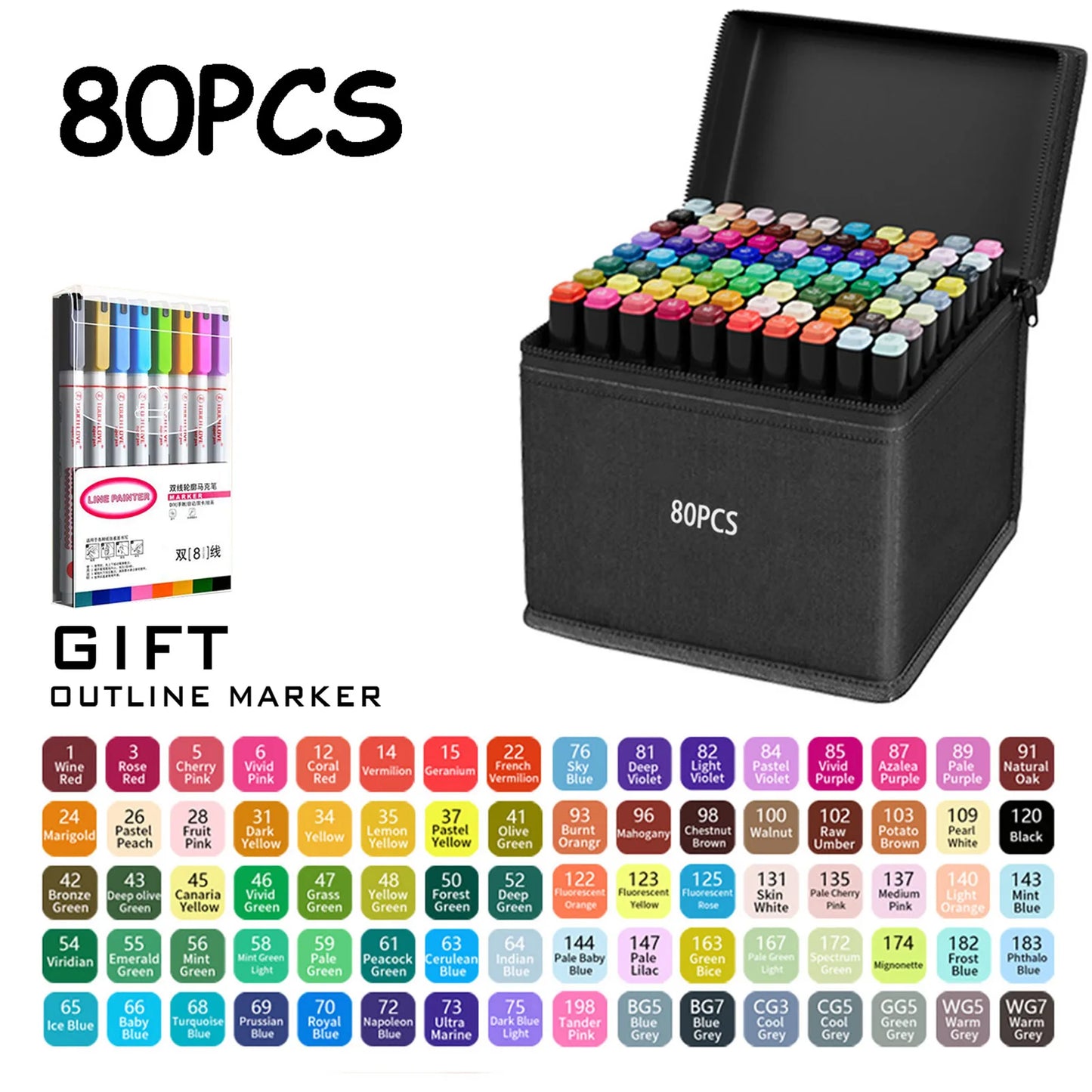 ColourCraze™ Dual-Tip Artist Markers – 24 to 168 Colours