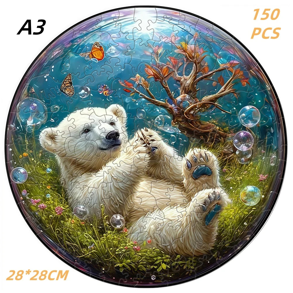 PuzzleTale™ – Enchanted Animal Wooden Puzzle Gift Set