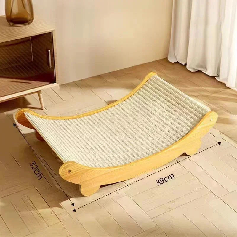 SisalWood Lounge – Multifunctional Cat Sleep & Scratch Pad