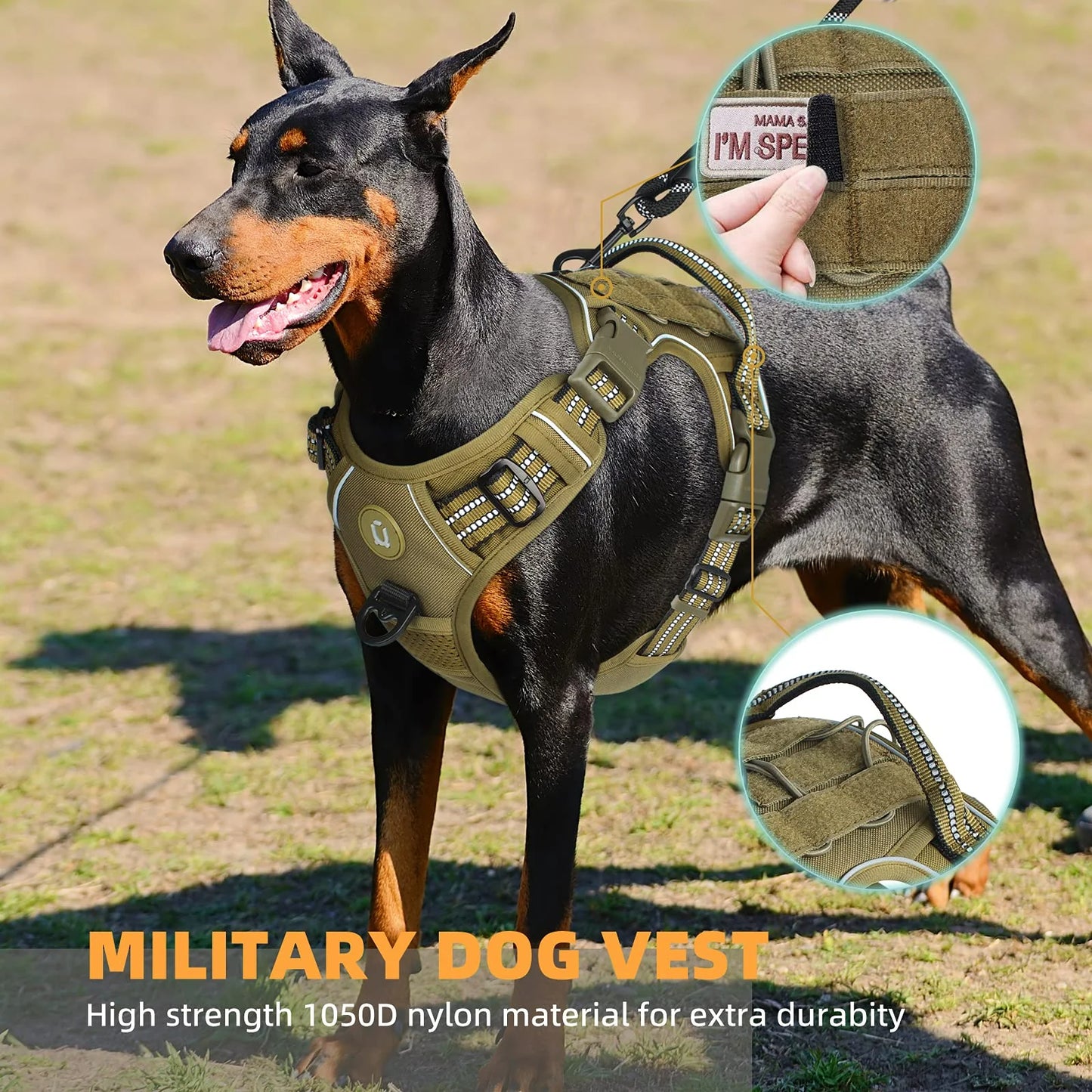 K9 Commando Vest – Adjustable Tactical Dog Harness