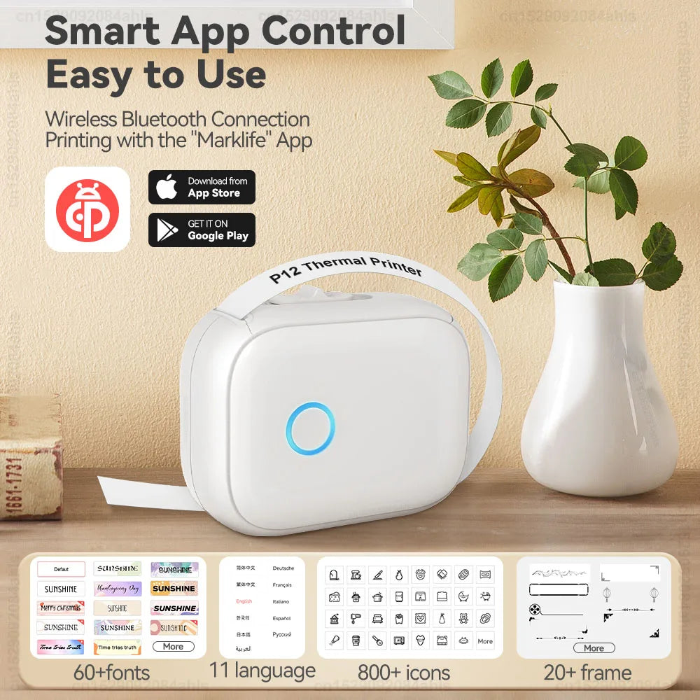 TapeMate™ P12 – Compact Portable Label Printer
