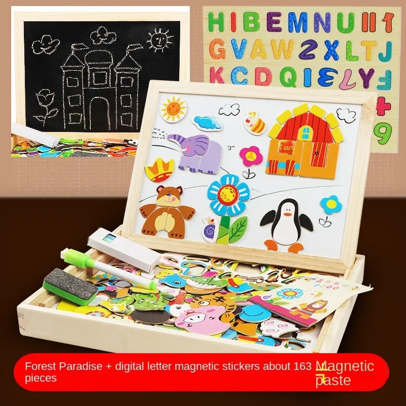 MiniMinds™ – Montessori Drawing & Puzzle Set (Ages 3–5)