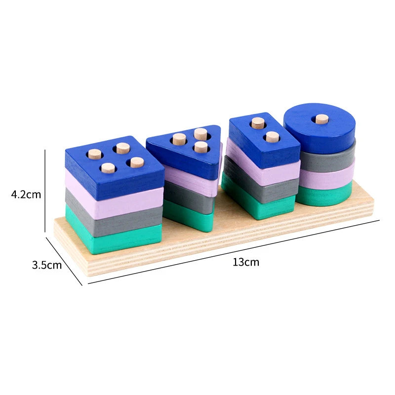 BrightBlocks™ – Colour & Shape Learning Toy (Montessori Style)