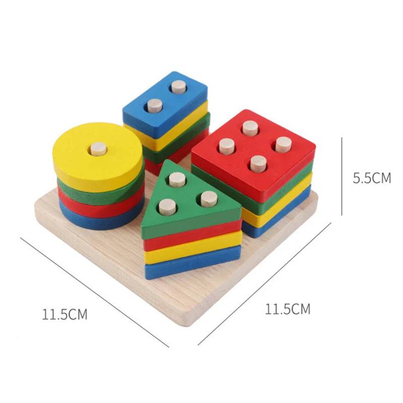 BrightBlocks™ – Colour & Shape Learning Toy (Montessori Style)