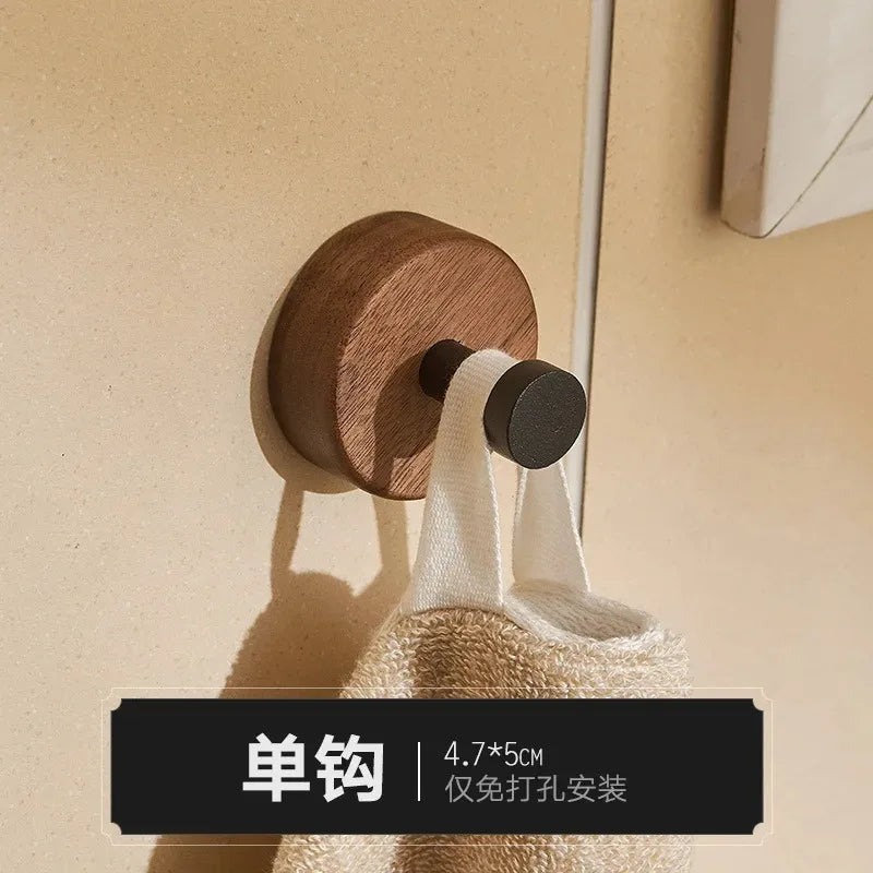 Simply Stow – Minimalist Walnut Wood Hook for Bathroom & Bedroom