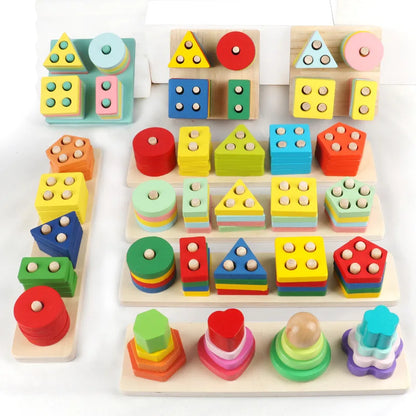 BrightBlocks™ – Colour & Shape Learning Toy (Montessori Style)