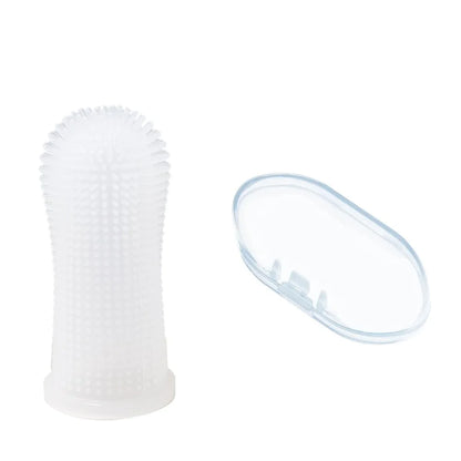 Cepillo de dientes de silicona de 360° para perros y gatos
