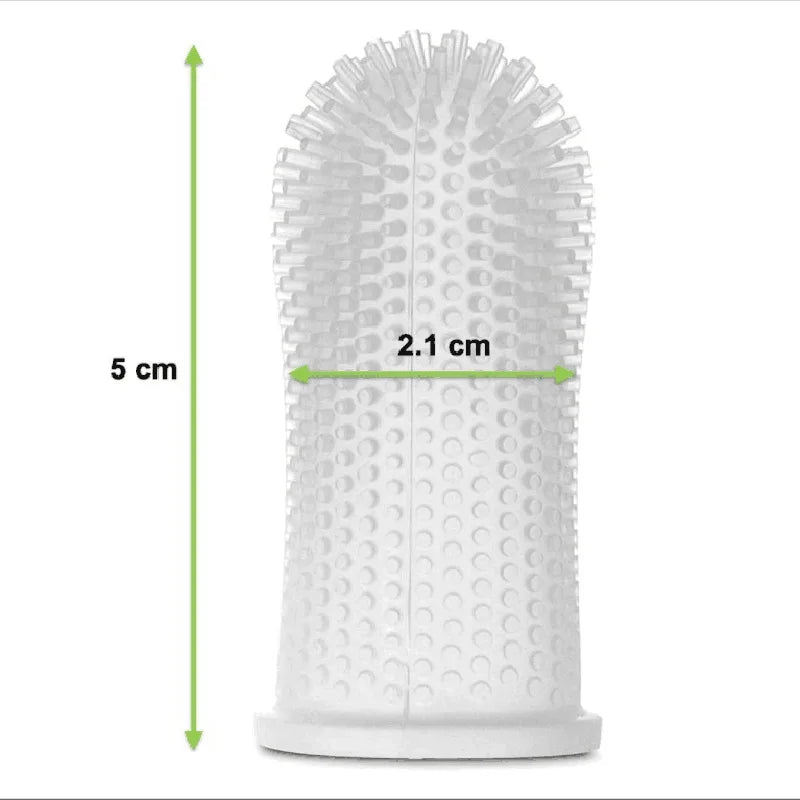 Cepillo de dientes de silicona de 360° para perros y gatos