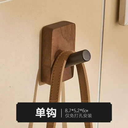 Simply Stow – Minimalist Walnut Wood Hook for Bathroom & Bedroom
