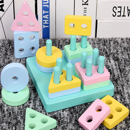 BrightBlocks™ – Colour & Shape Learning Toy (Montessori Style)