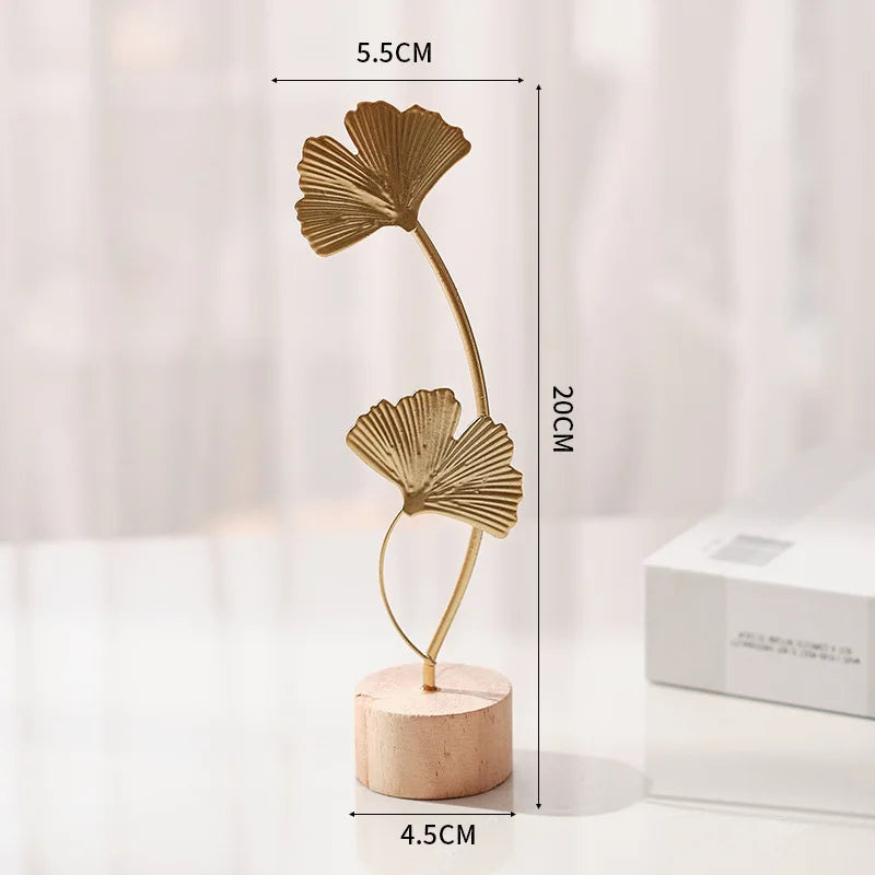 Ginkgo Leaf Metal Sculpture for Elegant Interiors