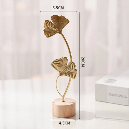 Ginkgo Leaf Metal Sculpture for Elegant Interiors