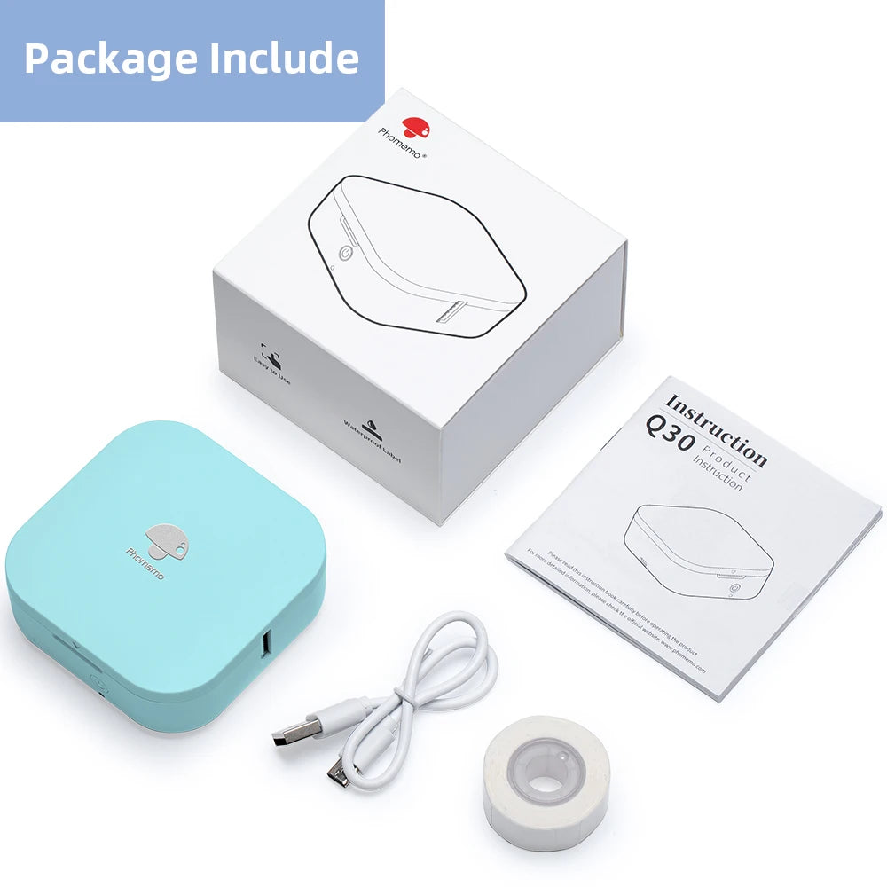 Printie™ – Phomemo Q30 Pocket Label Printer with Custom Paper