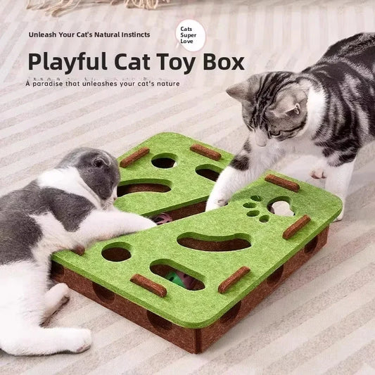 FeltFur PuzzleBox – Interactive Cat Maze To