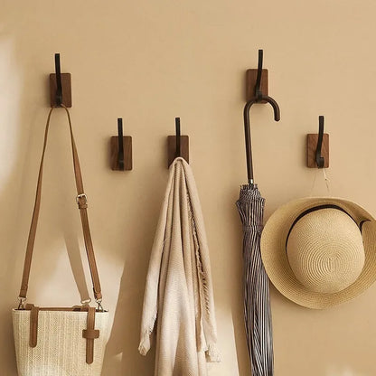 Simply Stow – Minimalist Walnut Wood Hook for Bathroom & Bedroom