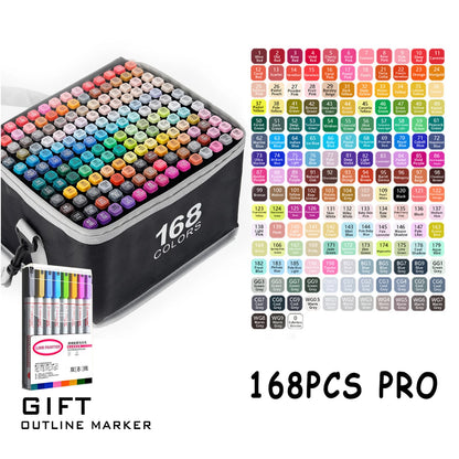 ColourCraze™ Dual-Tip Artist Markers – 24 to 168 Colours
