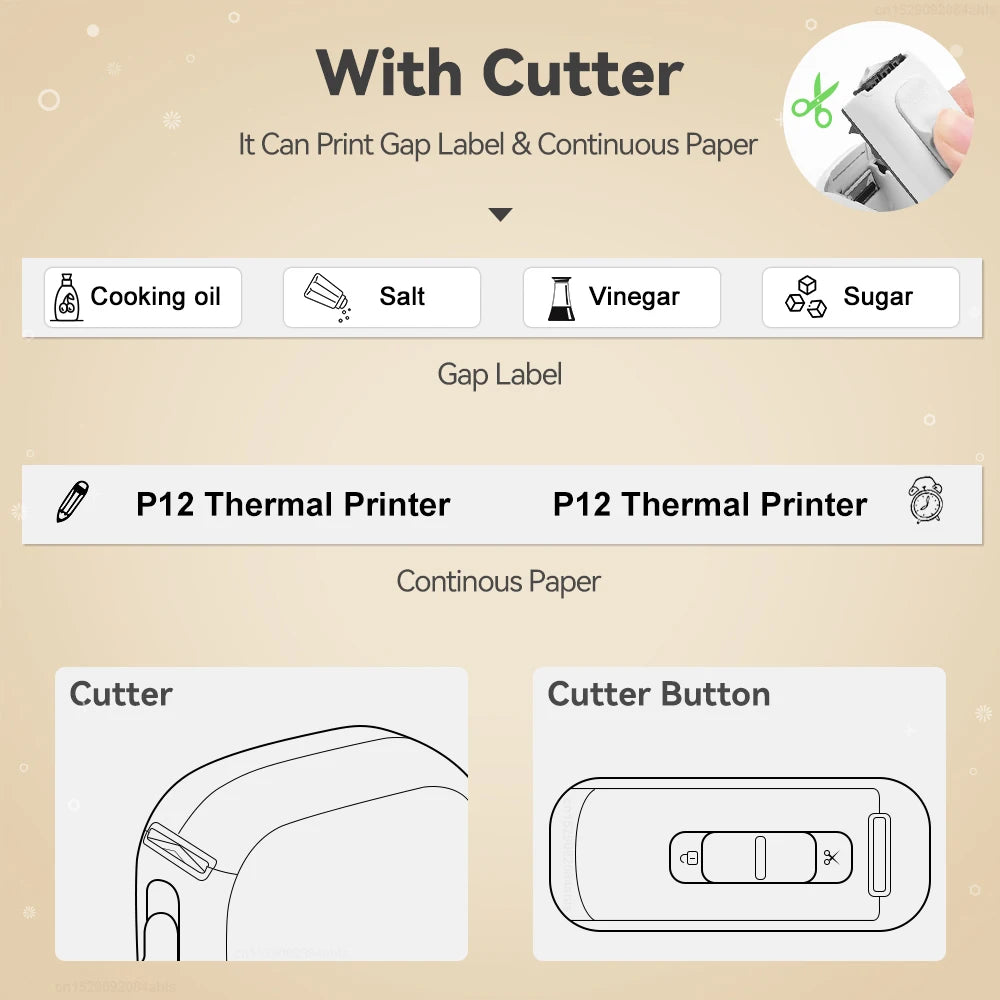 TapeMate™ P12 – Compact Portable Label Printer