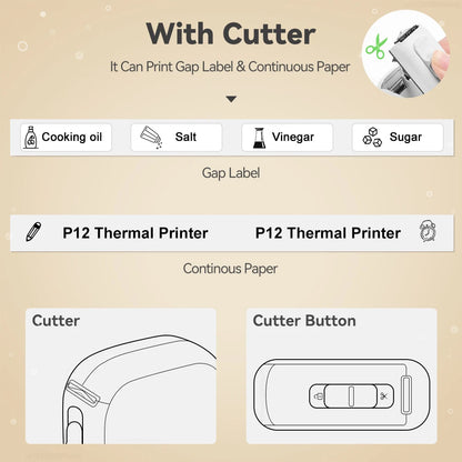 TapeMate™ P12 – Compact Portable Label Printer