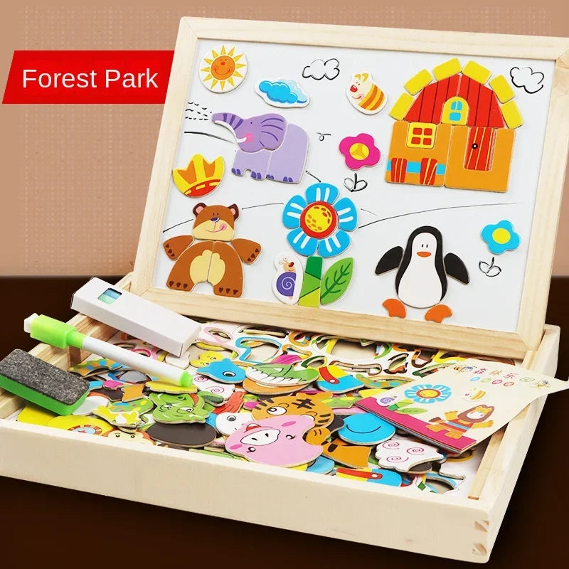 MiniMinds™ – Montessori Drawing & Puzzle Set (Ages 3–5)