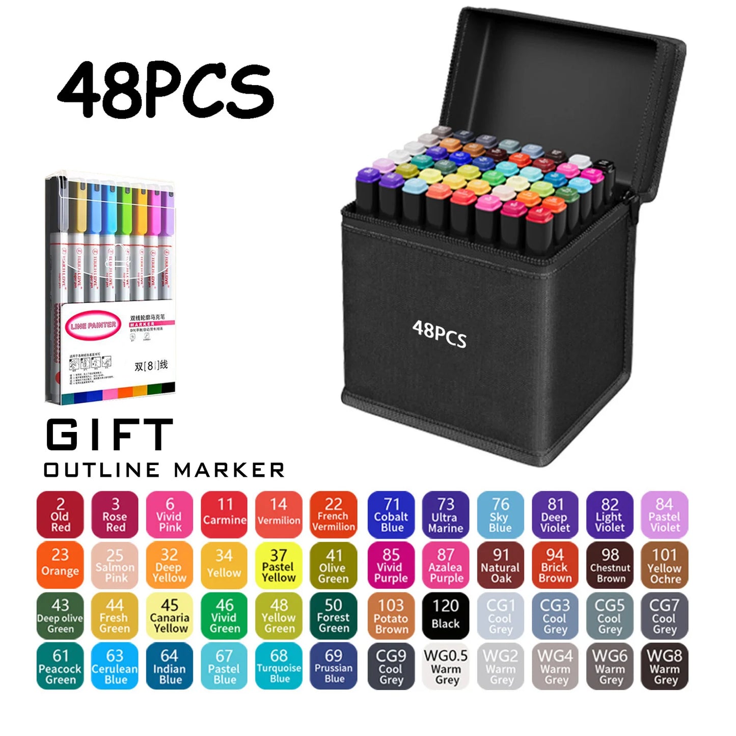 ColourCraze™ Dual-Tip Artist Markers – 24 to 168 Colours