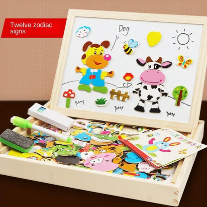 MiniMinds™ – Montessori Drawing & Puzzle Set (Ages 3–5)