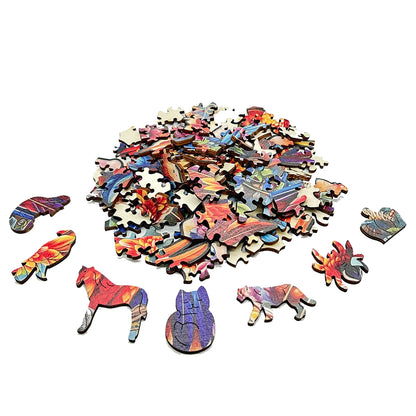 PuzzleTale™ – Enchanted Animal Wooden Puzzle Gift Set