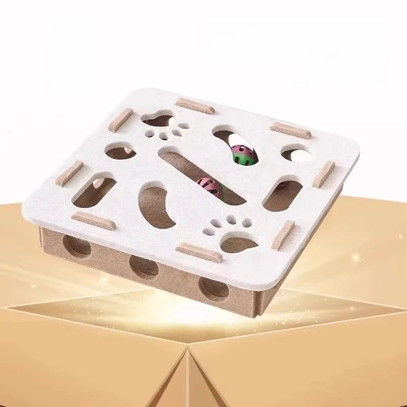 FeltFur PuzzleBox – Labyrinthe interactif pour chats 