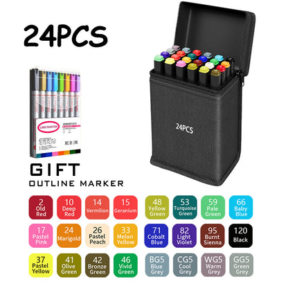 ColourCraze™ Dual-Tip Artist Markers – 24 to 168 Colours