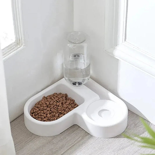 Comedero automático PawsPure: estación doble para comida y agua 