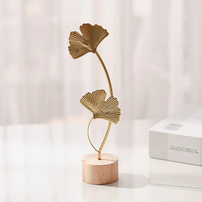 Ginkgo Leaf Metal Sculpture for Elegant Interiors