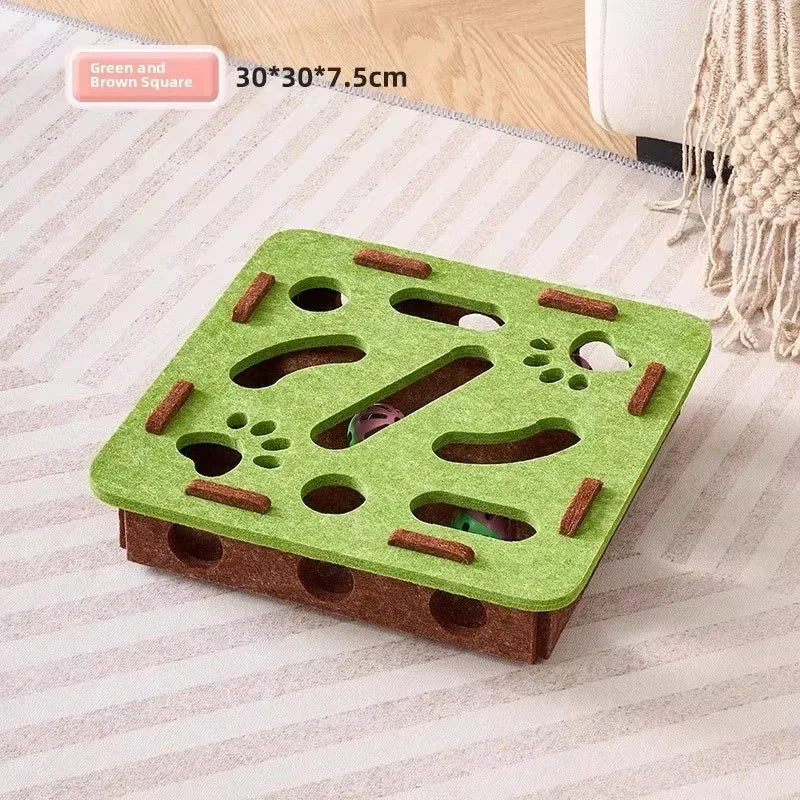 FeltFur PuzzleBox – Labyrinthe interactif pour chats 