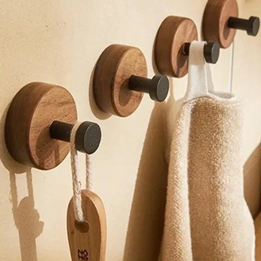 Simply Stow – Minimalist Walnut Wood Hook for Bathroom & Bedroom