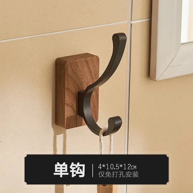 Simply Stow – Minimalist Walnut Wood Hook for Bathroom & Bedroom