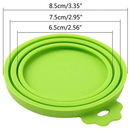 Lot de 2 couvercles et cuillères réutilisables pour aliments pour animaux – Conservez la fraîcheur en toute simplicité