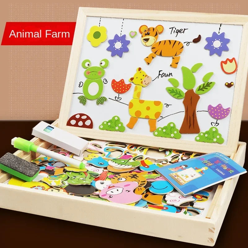 MiniMinds™ – Montessori Drawing & Puzzle Set (Ages 3–5)