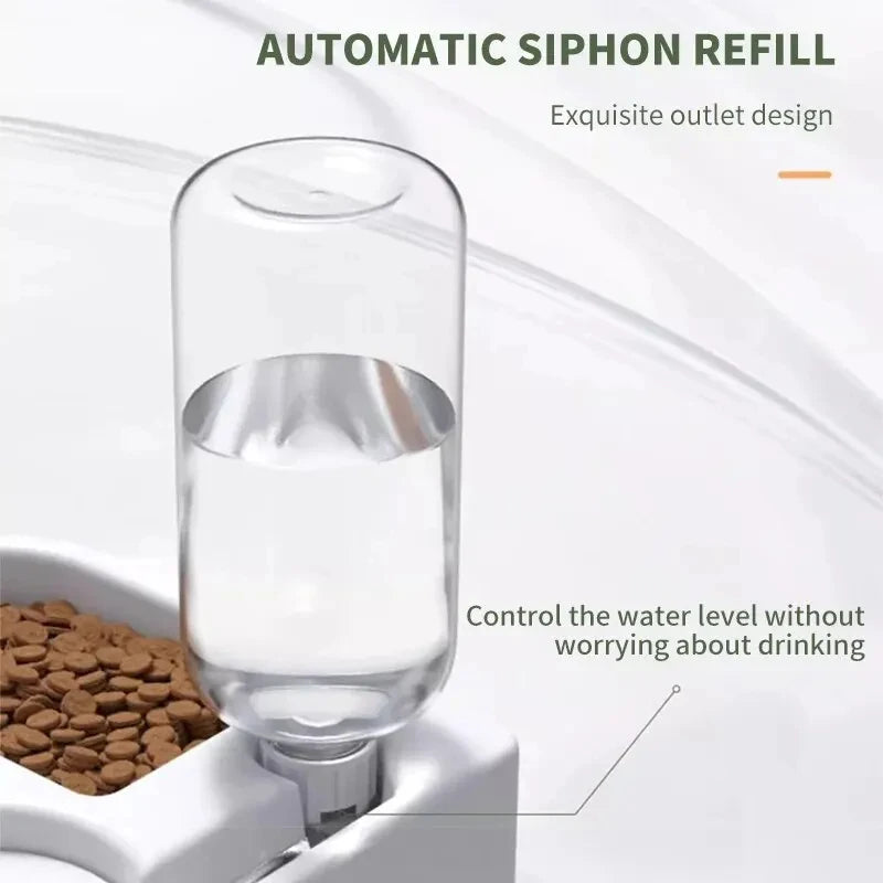 Comedero automático PawsPure: estación doble para comida y agua 
