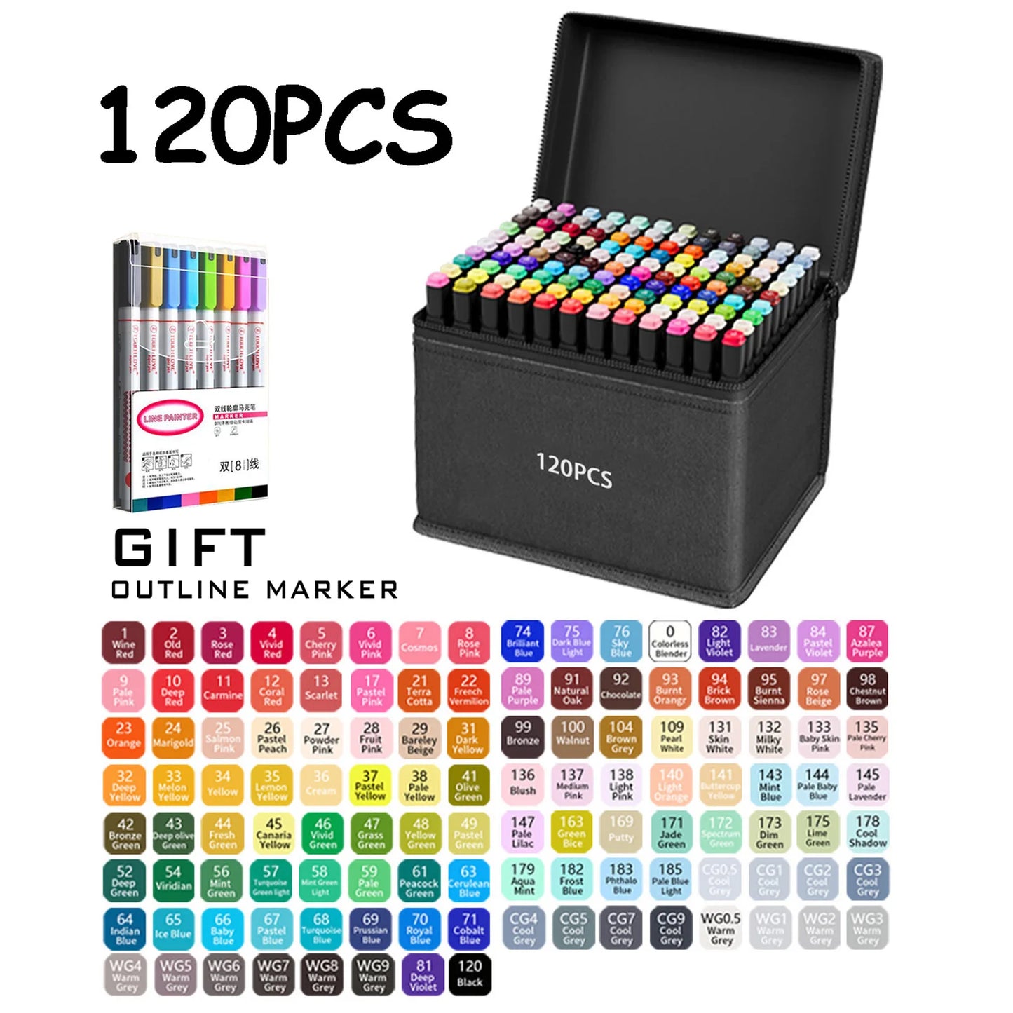 ColourCraze™ Dual-Tip Artist Markers – 24 to 168 Colours