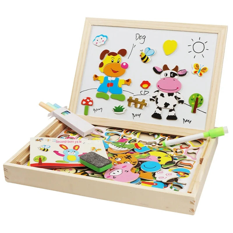 MiniMinds™ – Montessori Drawing & Puzzle Set (Ages 3–5)