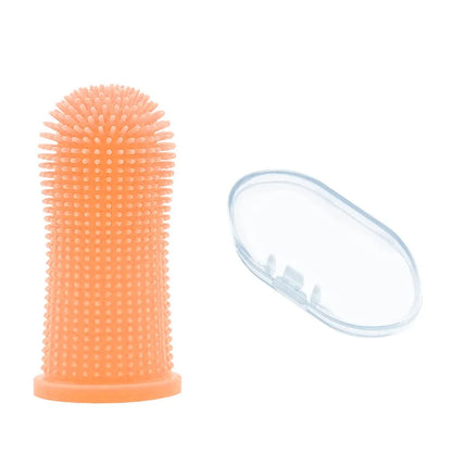 Cepillo de dientes de silicona de 360° para perros y gatos