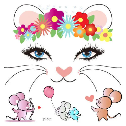 GlowCritters™ – Kids’ Temporary Face Tattoos (Butterfly, Unicorn, Animal)