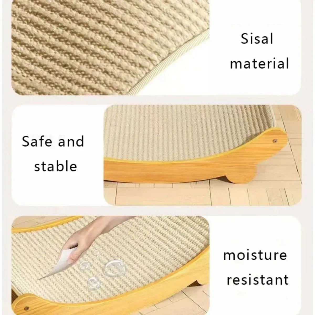 SisalWood Lounge – Multifunctional Cat Sleep & Scratch Pad