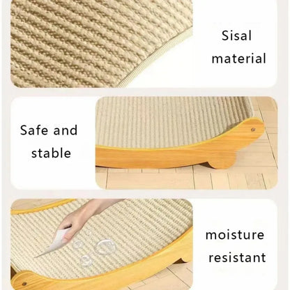 SisalWood Lounge – Multifunctional Cat Sleep & Scratch Pad