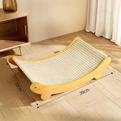 SisalWood Lounge – Multifunctional Cat Sleep & Scratch Pad