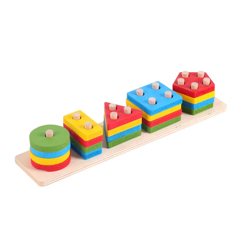 BrightBlocks™ – Colour & Shape Learning Toy (Montessori Style)