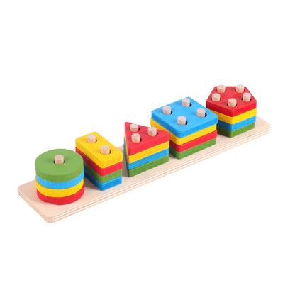 BrightBlocks™ – Colour & Shape Learning Toy (Montessori Style)