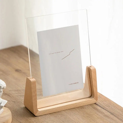 Modern Keepsake – U-Shape Wood & Acrylic Frame for Desk